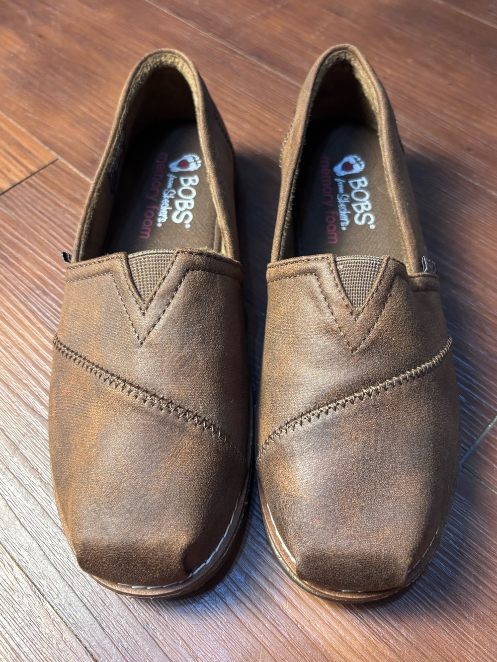 Skechers Bobs Memory Foam Slip-On - Brown with Faux Fur, Size 6 - NEW - Picture 6 of 6